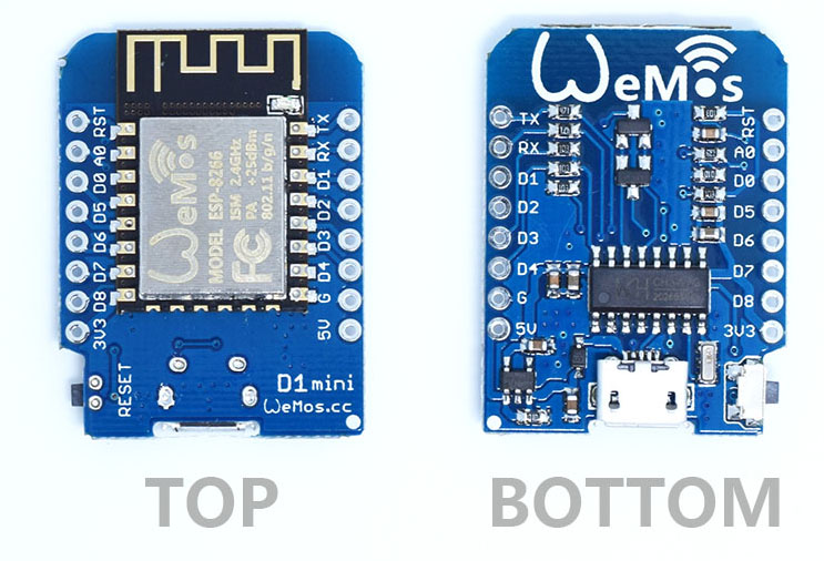 IOT *The D1 Mini has a processor, wifi chip, micro-USB, and 16 GPIO pins*